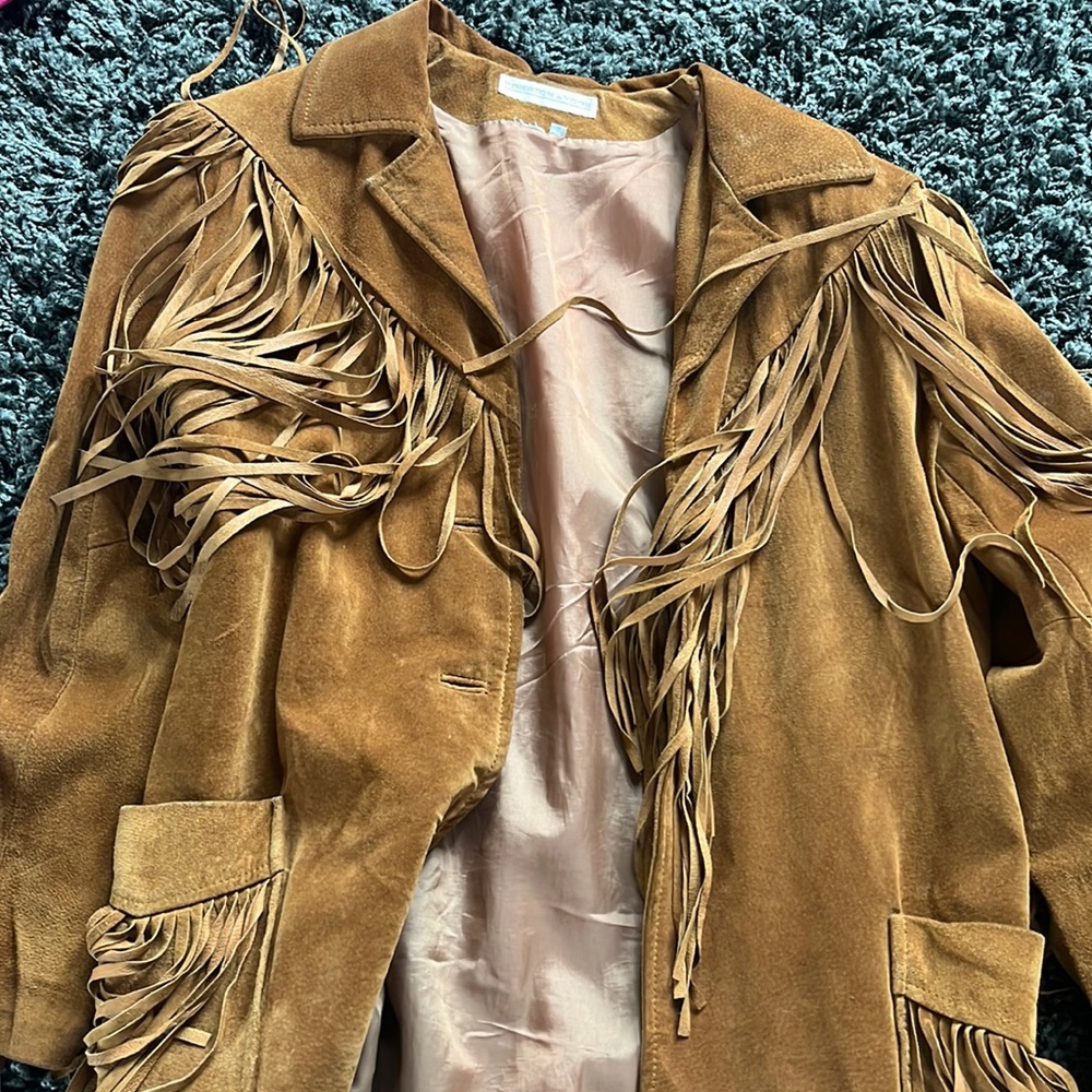 Brown fringed jacket